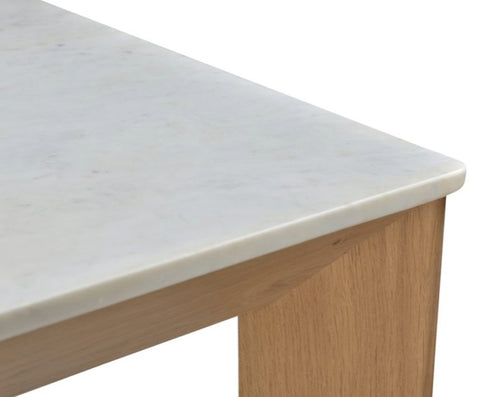 Angle Marble Dining Table White-Large