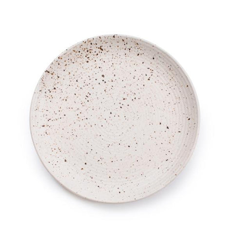 Small Ribbed Ceramic Speckled Plate