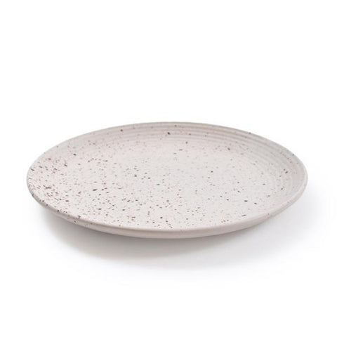 Small Ribbed Ceramic Speckled Plate