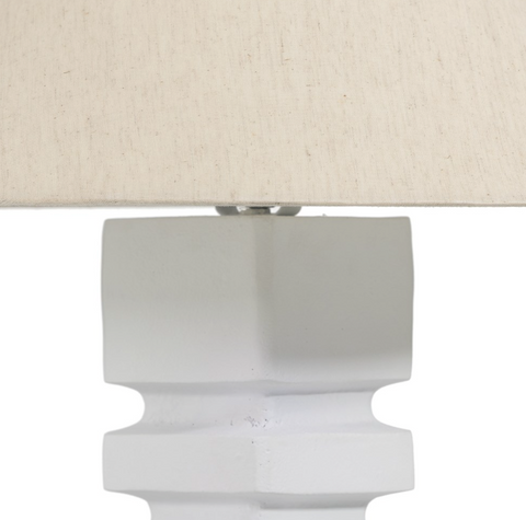 Renzo Table Lamp-Matte White Cast Aluminum