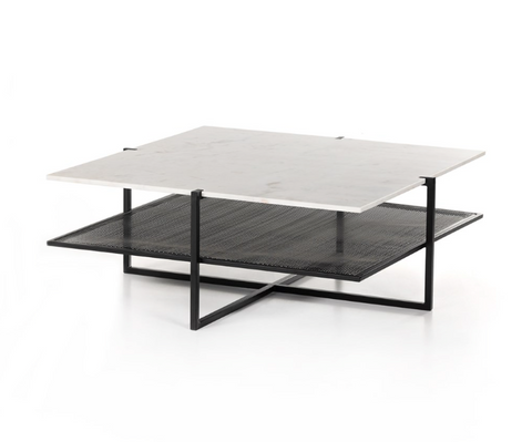 Olivia Square Coffee Table- Iron Matte Black