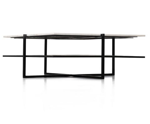 Olivia Square Coffee Table- Iron Matte Black