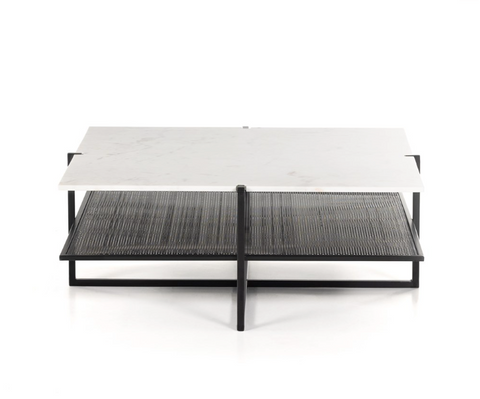 Olivia Square Coffee Table- Iron Matte Black