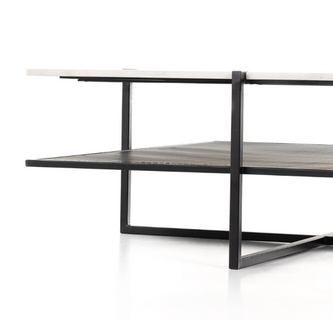 Olivia Square Coffee Table- Iron Matte Black