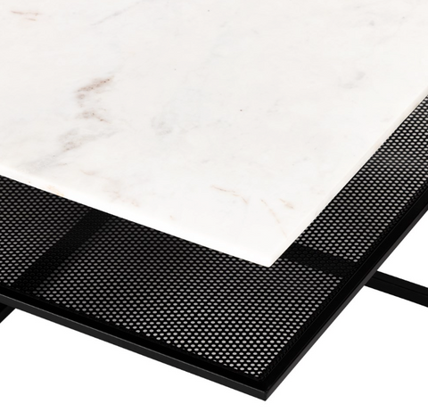 Olivia Square Coffee Table- Iron Matte Black
