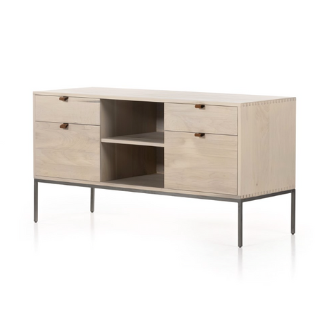 Trey Modular Filing Credenza- Dove Poplar