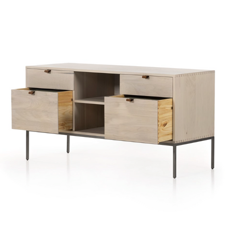 Trey Modular Filing Credenza- Dove Poplar