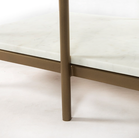 Lily Console Table- Antique Brass