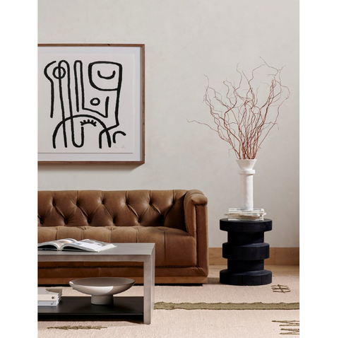 Inez End Table- Black Pine