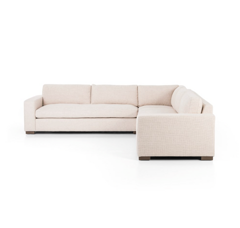 Boone 3Pc Small Sectional-Thames Cream