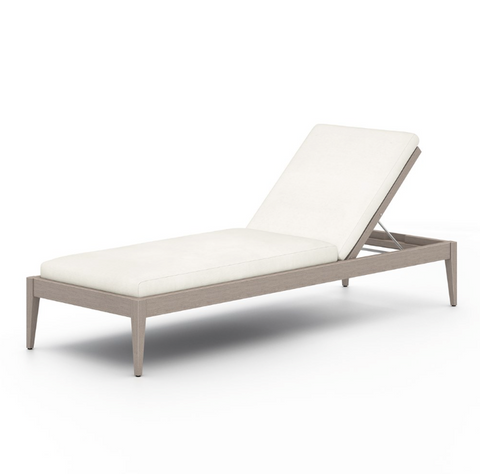 Sherwood Outdoor Chaise-Grey/Natural Ivory