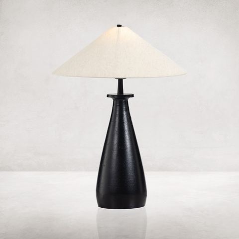 Innes Tapered Shade Table Lamp - Matte Black