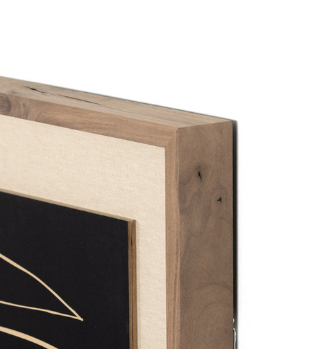 Abstract Botanic Line Drawing by Roseanne Kenny - Maple Panel