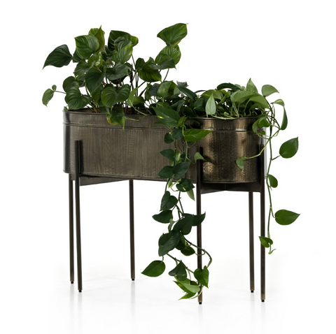 Jed Large Planter - Weathered Brass