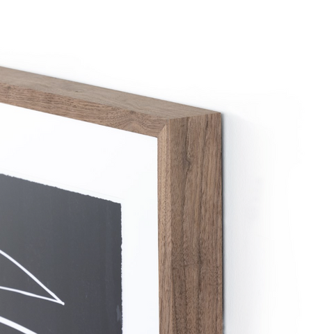 Abstract Botanic Line Drawing by Roseanne Kenny - White Panel