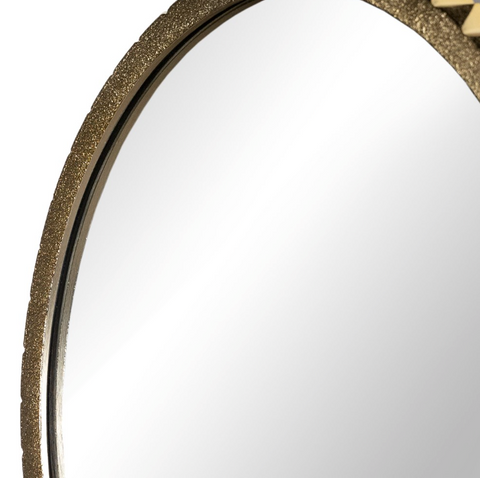 Cru Small Mirror - Aged Gold
