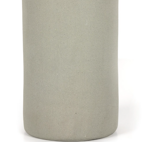 Evalia Tall Vase - Light Grey Matte Ceramic
