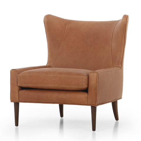 Marlow Wing Chair- Palermo Cognac