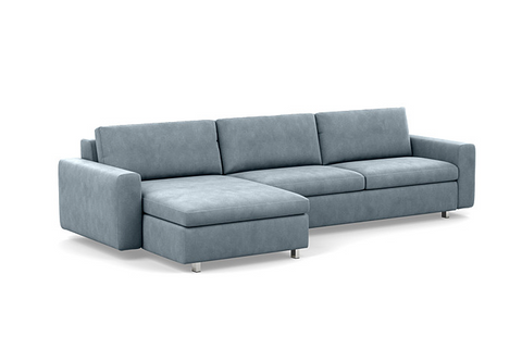 Reva 2-Piece Sectional Storage Sofa with Storage Chaise - Fabric
