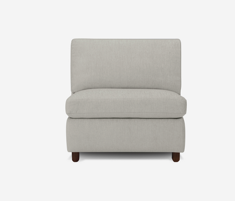Reva Armless Storage Chair - Fabric