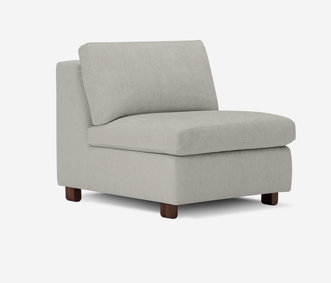 Reva Armless Storage Chair - Fabric