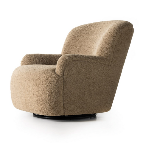 Kadon Swivel Chair - Sheepskin Camel