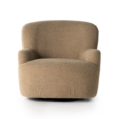Kadon Swivel Chair - Sheepskin Camel