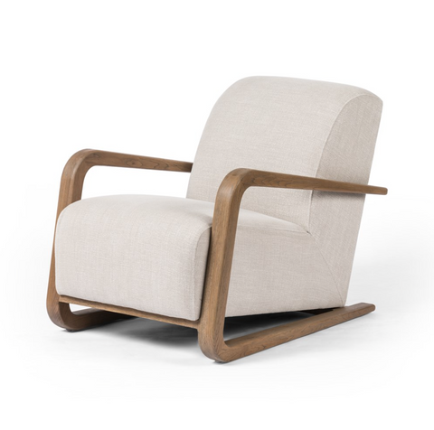 Rhimes Chair- Stonewash Print Ecru