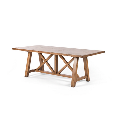 Trellis Dining Table 84"-Waxed Pine