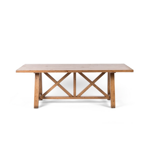 Trellis Dining Table 84"-Waxed Pine