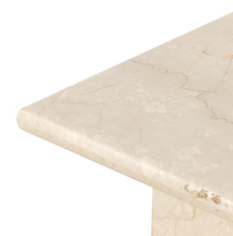 Arum End Table-Cream Marble