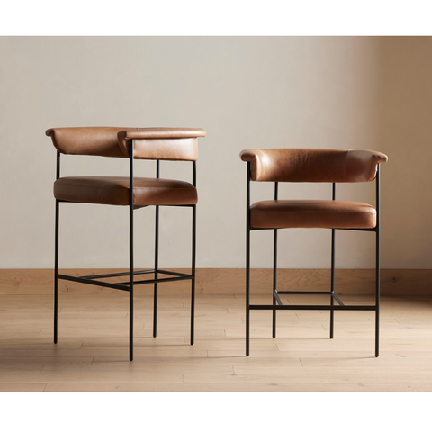 Carrie Bar Stool - Chaps Saddle