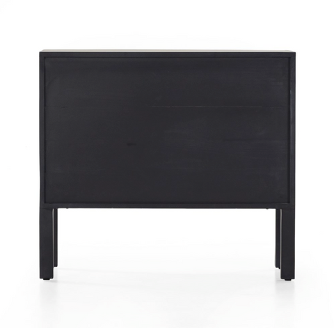 Isador Bar Cabinet-Black Wash Poplar