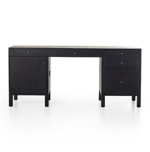 Isador Executive Desk-Black Wash Poplar