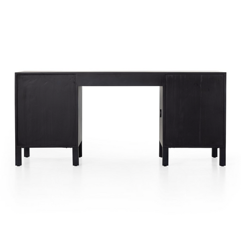 Isador Executive Desk-Black Wash Poplar