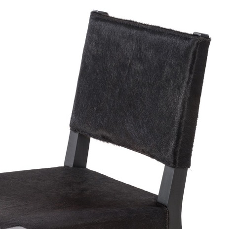 Villa Dining Chair-Black Hair On Hide
