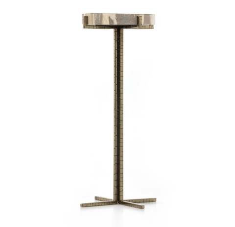 Jonty Round End Table - Light Petrified Wood