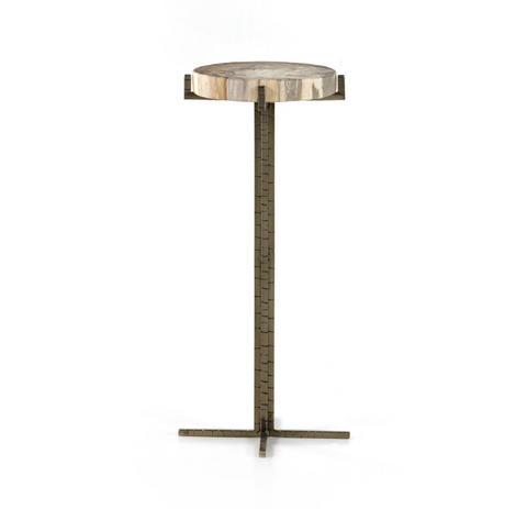 Jonty Round End Table - Light Petrified Wood