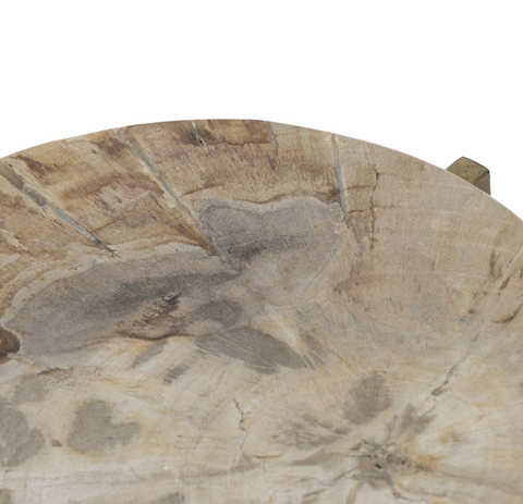 Jonty Round End Table - Light Petrified Wood
