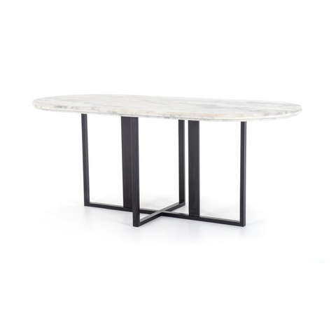 Devan Oval Dining Table - Black