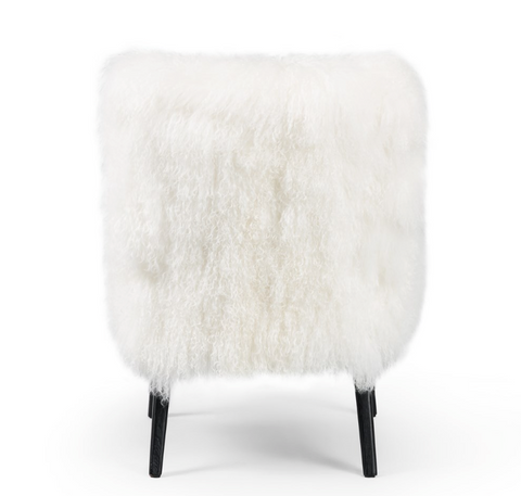 Ashland Armchair- Drifted Matte Black Cream Fur