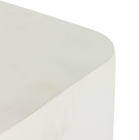 Basil Outdoor Square Drink Table- Matte White