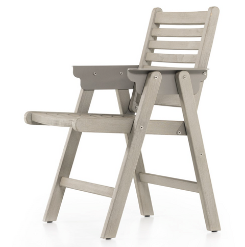 Pelter Outdoor Dining Chair-Weathered Grey