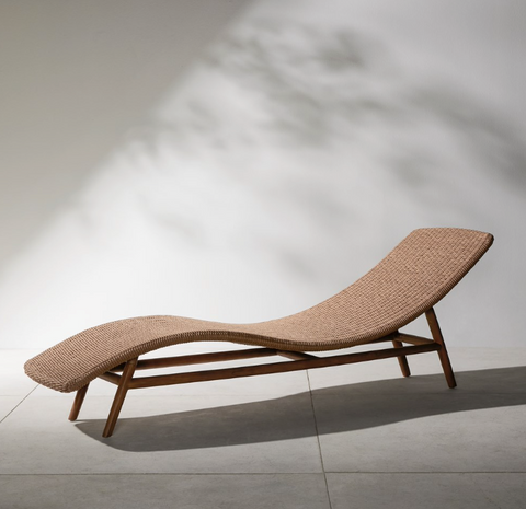Portia Outdoor Chaise-Vintage Natural
