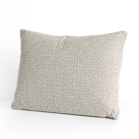 Leather Tie Lumbar Pillow-Oatmeal