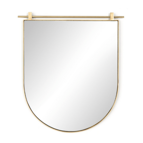 Chico Small Arch Mirror-Antique Brass