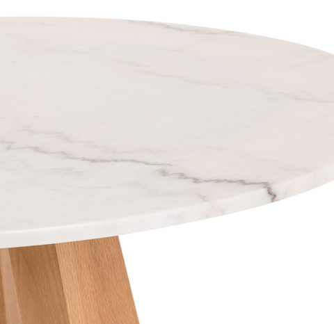 Creston Dining Table 42" - White Marble