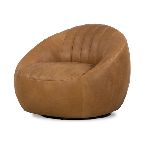 Audie Swivel Chair - Heirloom Sienna