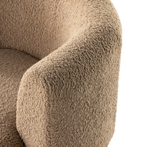 Tybalt Swivel Chair - Sheepskin Camel