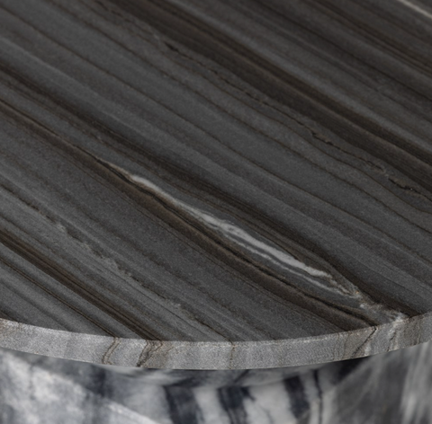 Neda End Table - Ebony Marble